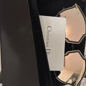 DIOR GLASSES! gold on gold insane deal! All boxes, glass cleaner, ID card!